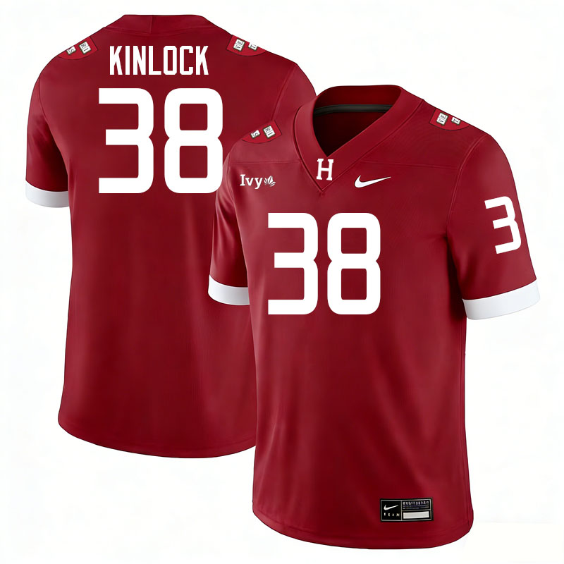 Harvard Crimson #38 Jaeden Kinlock College Football Jerseys,Uniforms Stitched-Crimson